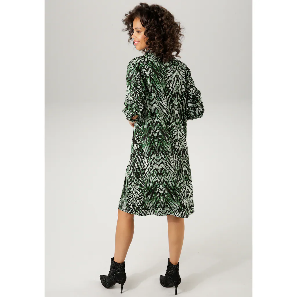 Aniston CASUAL Blusenkleid Im Extravaganten Animal-Print- Jedes Teil Ein Unikat