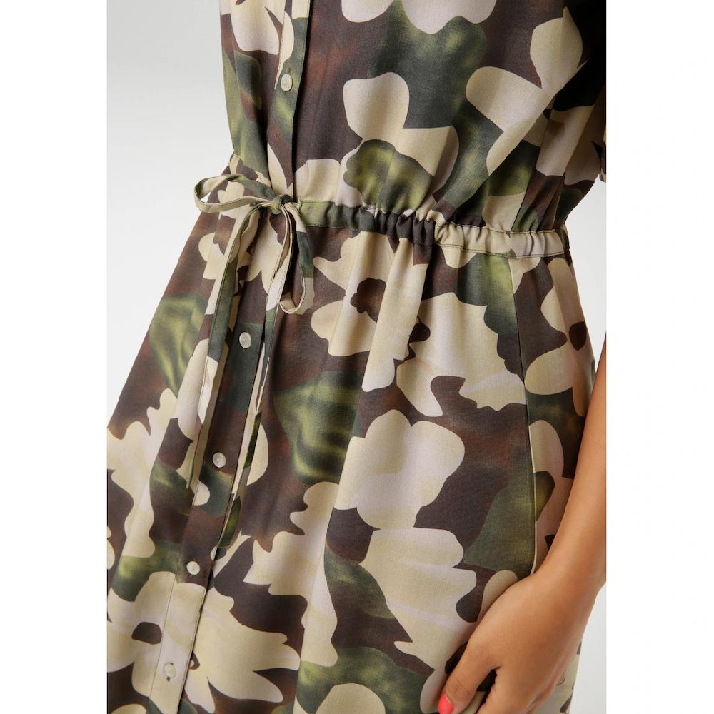 Aniston CASUAL Blusenkleid Mit Farbharmonischen Blumendruck Im Batikdessin - NEUE KOLLEKTION