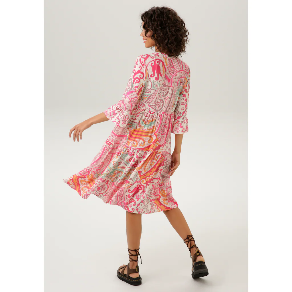 Aniston CASUAL Blusenkleid Mit Großflächigem Paisley-Druck