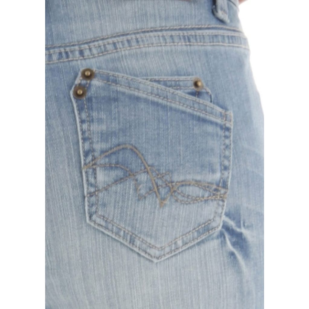 Aniston CASUAL Caprijeans In Used-Waschung