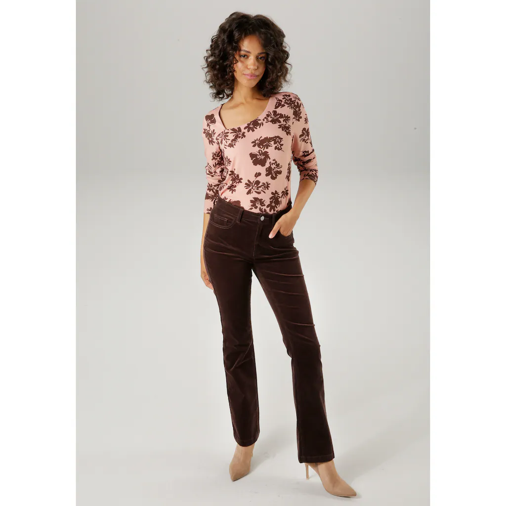 Aniston CASUAL Cordhose In Trendiger Bootcut-Form