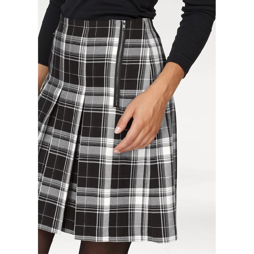 Aniston CASUAL Faltenrock Mit Zierreißverschluss Im Vorderteil