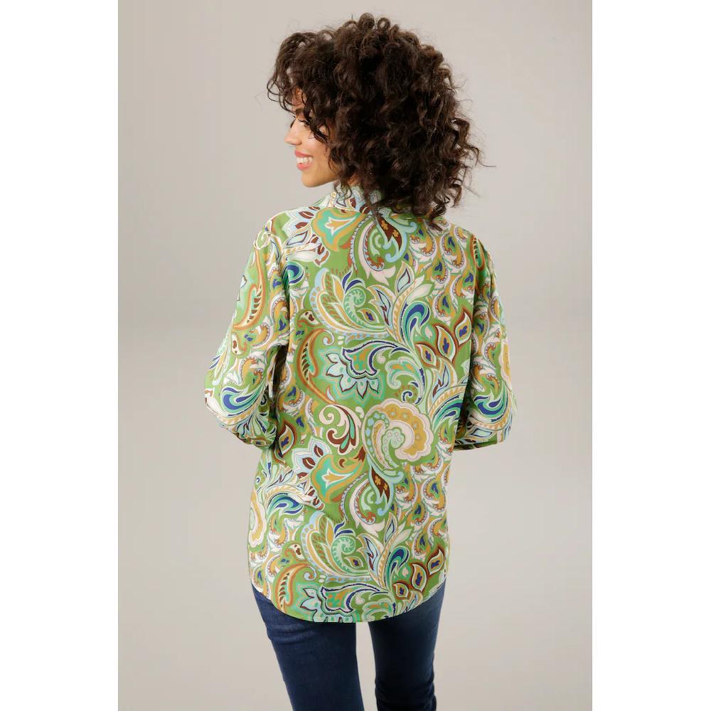 Aniston CASUAL Hemdbluse Graphische Paisley-Muster - Jedes Teil Ein Unikat