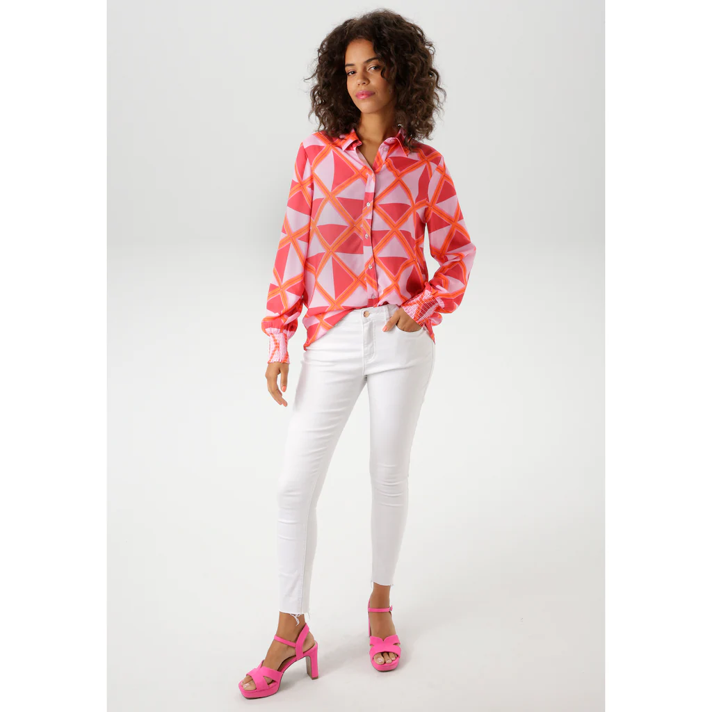 Aniston CASUAL Hemdbluse Mit Extravaganten Grafischen Druck - NEUE KOLLEKTION