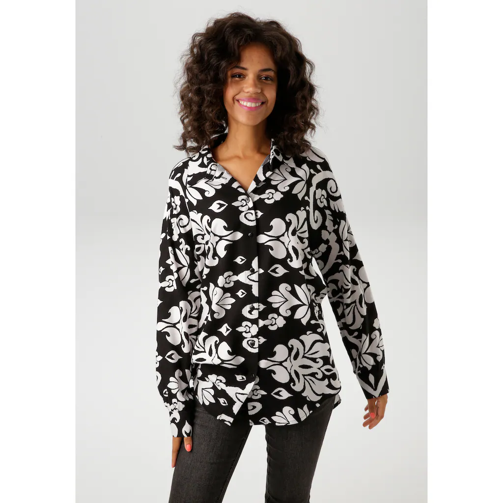 Aniston CASUAL Hemdbluse mit fantasievollem großflächigen Druck - NEUE KOLLEKTION