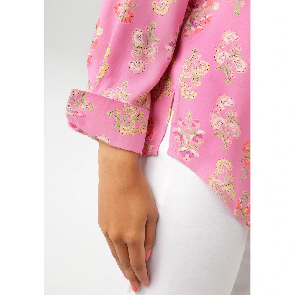 Aniston CASUAL Hemdbluse Mit Kunstvollem Farbharmonischen Blumendruck - NEUE KOLLEKTION