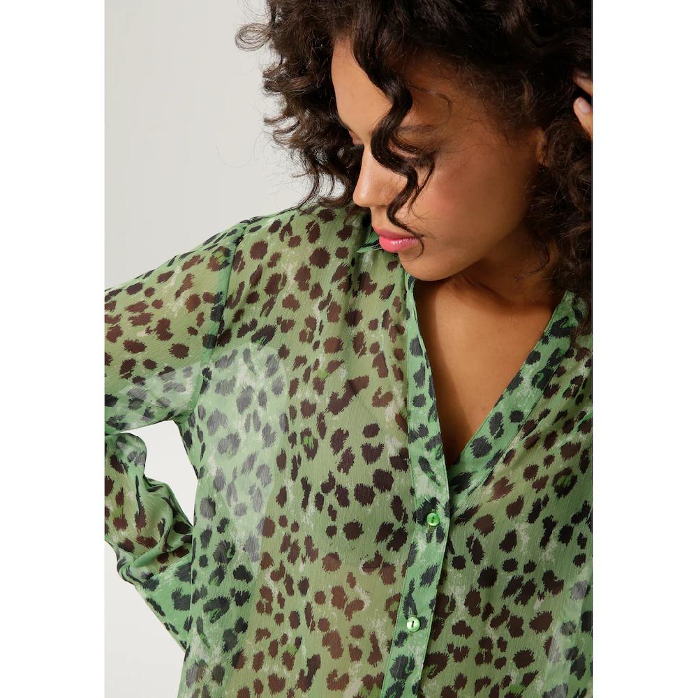 Aniston CASUAL Hemdbluse Mit Trendfarbenem Animal-Print