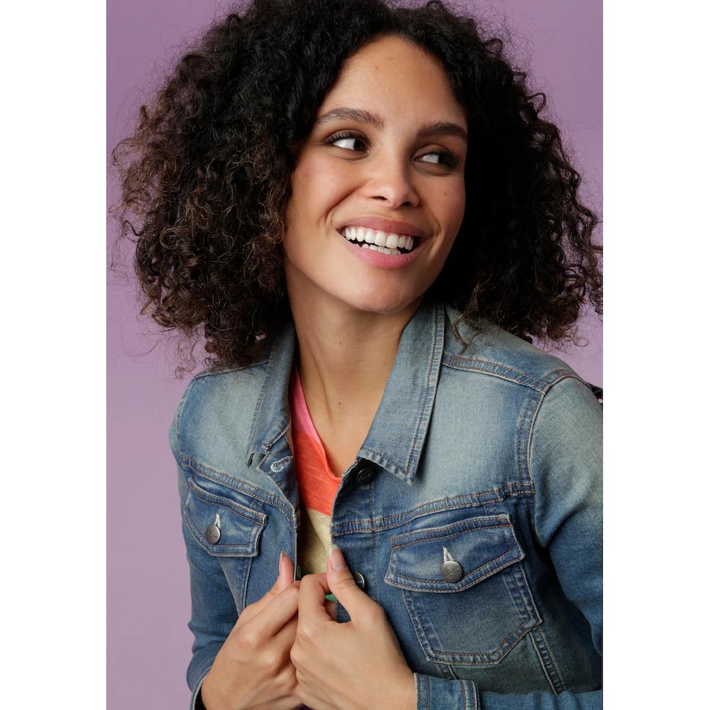 Aniston CASUAL Jeansjacke In Used-Waschung