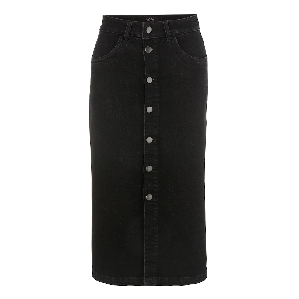 Aniston CASUAL Jeansrock Mit Knopfverschluss
