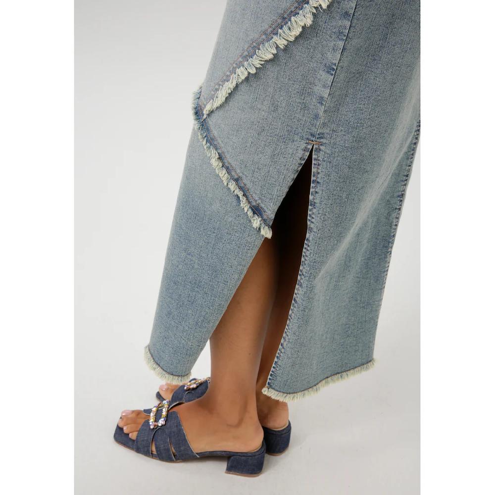 Aniston CASUAL Jeansrock Mit Raffiniertem Seitenschlitz - NEUE KOLLEKTION