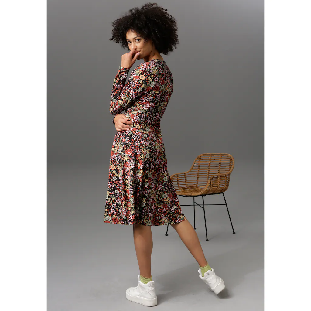 Aniston CASUAL Jerseykleid In Wickel-Optik