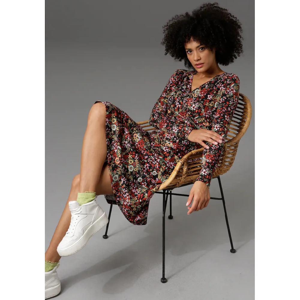 Aniston CASUAL Jerseykleid In Wickel-Optik