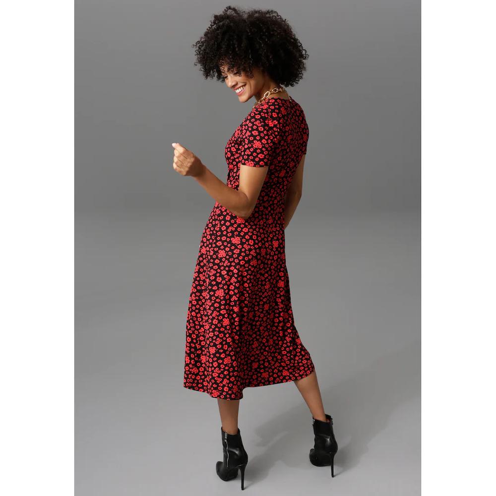 Aniston CASUAL Jerseykleid In Wickeloptik