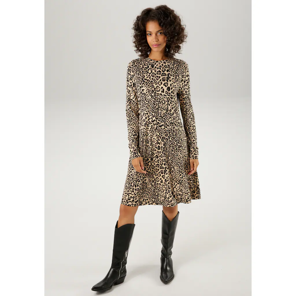 Aniston CASUAL Jerseykleid Mit Animal-Print