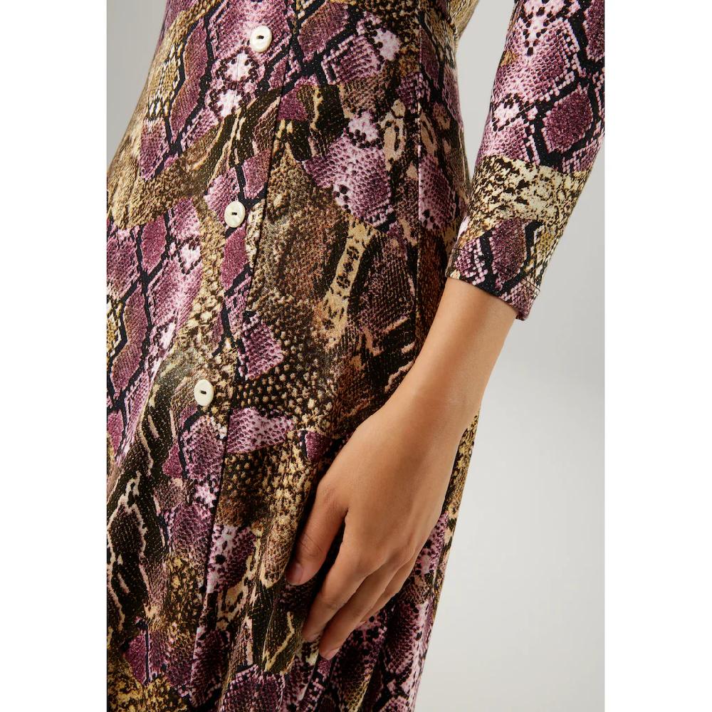 Aniston CASUAL Jerseykleid Mit Extravagantem Farbenfrohen Schlangen-Print