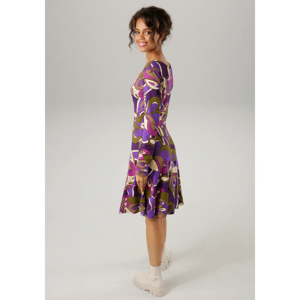 Aniston CASUAL Jerseykleid Mit Extravagantem Grafischen Druck