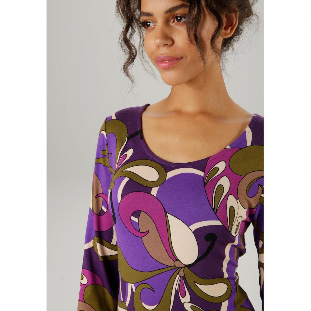 Aniston CASUAL Jerseykleid Mit Extravagantem Grafischen Druck