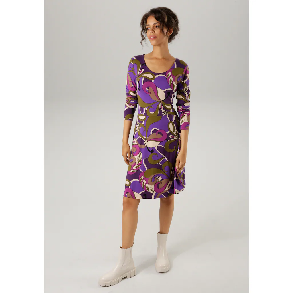 Aniston CASUAL Jerseykleid Mit Extravagantem Grafischen Druck