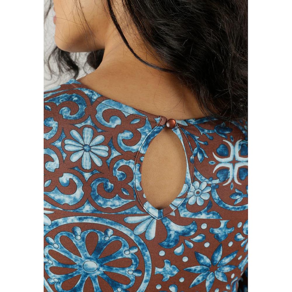 Aniston CASUAL Jerseykleid Mit Extravaganten Druck - Jedes Teil Ein Unikat