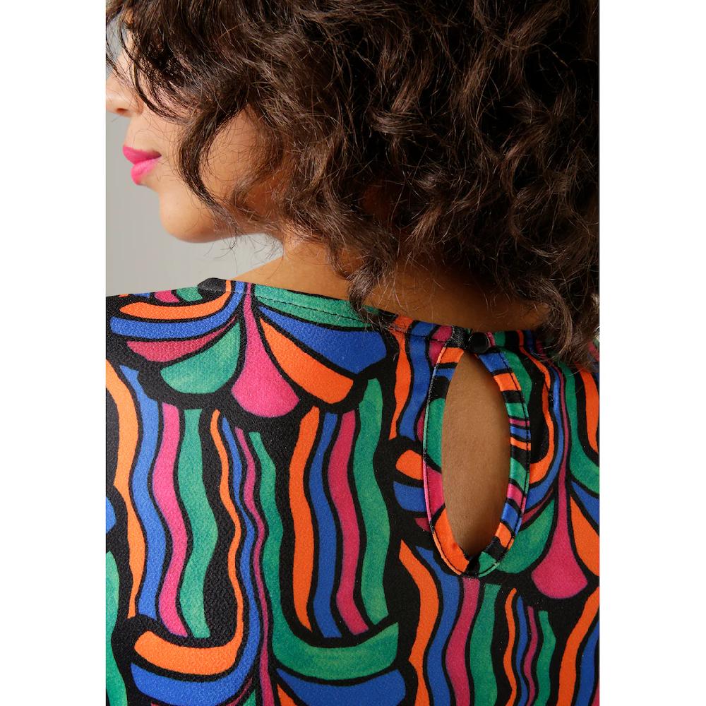 Aniston CASUAL Jerseykleid Mit Farbenfrohem Graphischem Druck