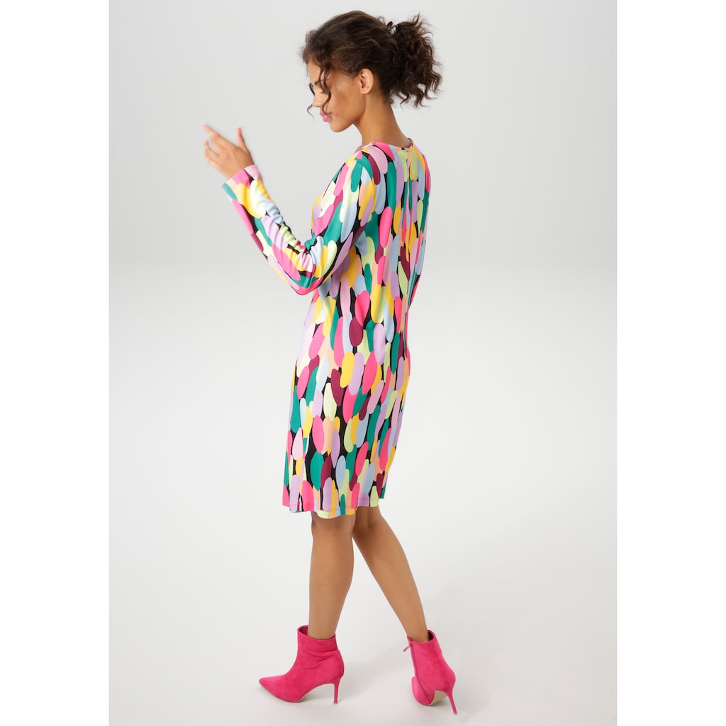 Aniston CASUAL Jerseykleid Mit Farbenfrohen Grafischen Druck - NEUE KOLLEKTION