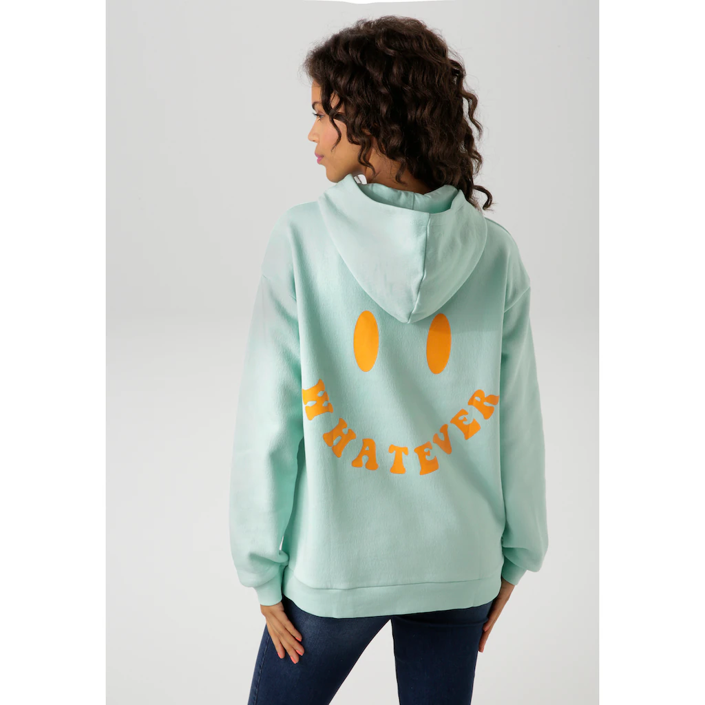 Aniston CASUAL Kapuzensweatshirt Mit Smiley Im Rücken - NEUE KOLLEKTION