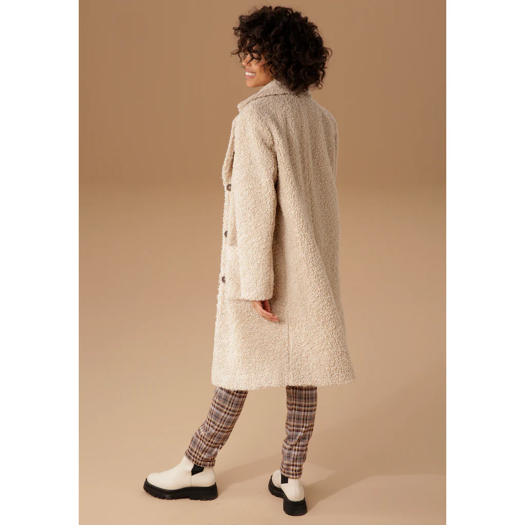 Aniston CASUAL Kurzmantel In Plüsch-Optik