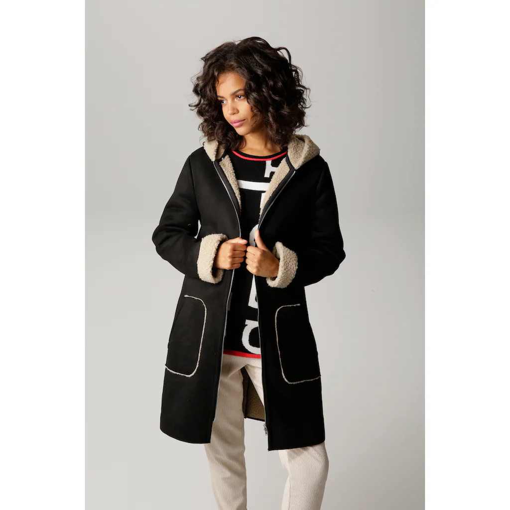 Aniston CASUAL Kurzmantel Mit Kapuze