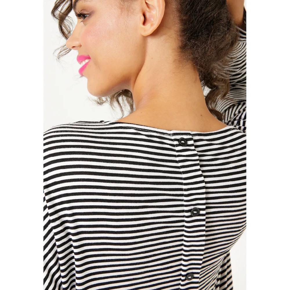 Aniston CASUAL Langarmshirt Der Clou: Die Fake-Knopfleiste Im Rücken