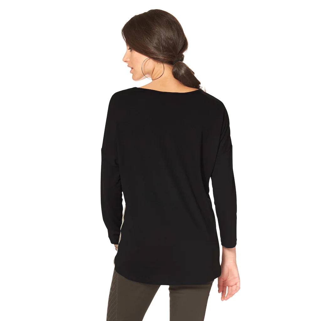 Aniston CASUAL Langarmshirt Mit Femininem Frontdruck