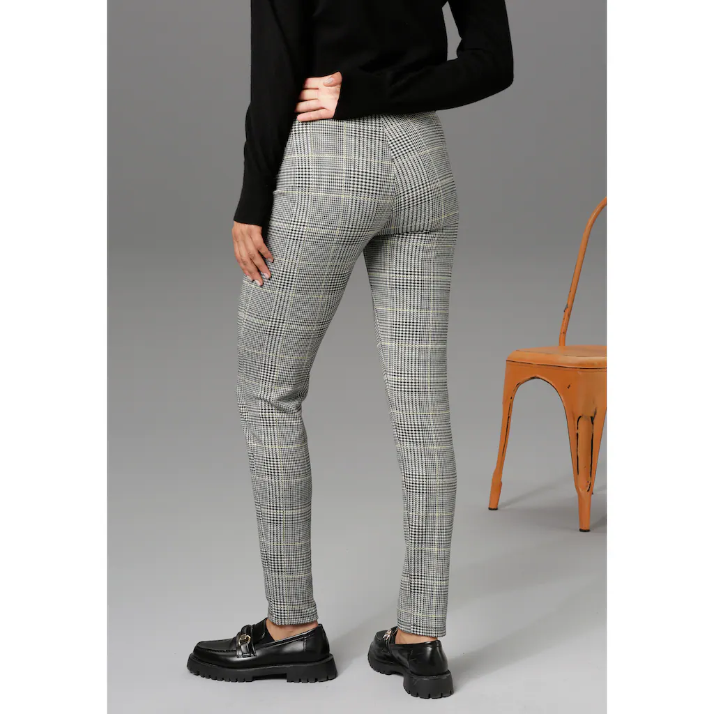 Aniston CASUAL Leggings Im Karo-Dessin