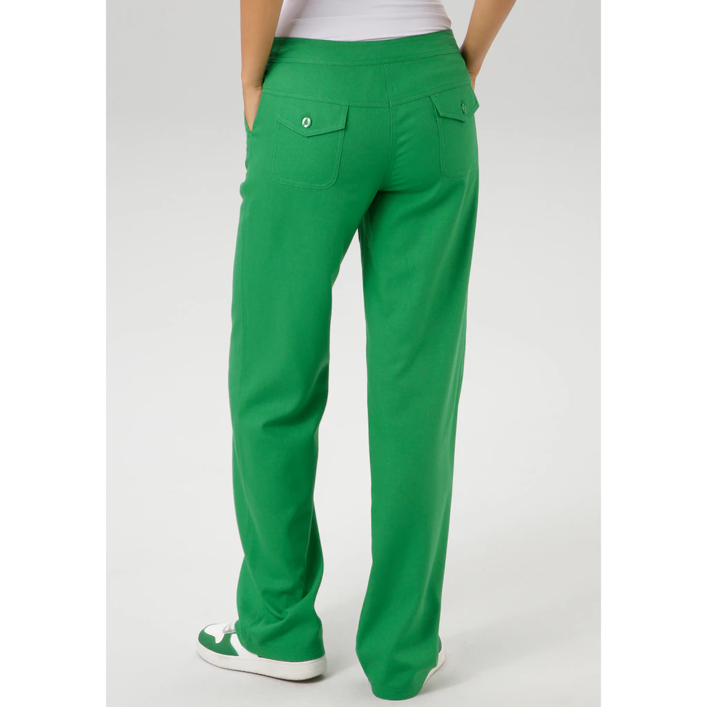 Aniston CASUAL Leinenhose Mit Bindeband