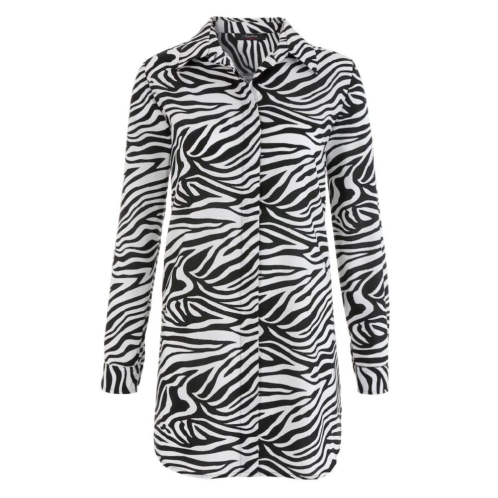 Aniston CASUAL Longbluse Im Zebra-Steifen-Look