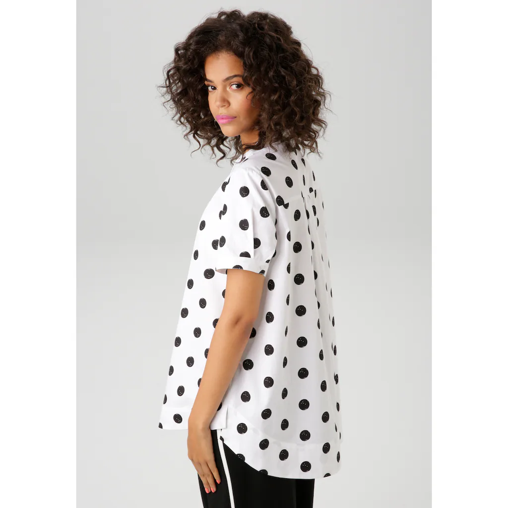 Aniston CASUAL Longbluse Mit Coolen Punkten Bedruckt - NEUE KOLLEKTION