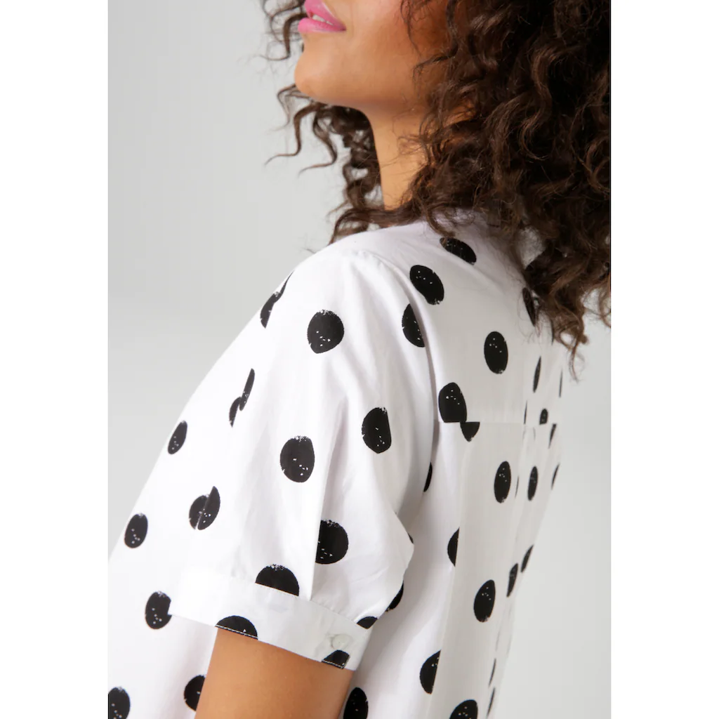 Aniston CASUAL Longbluse Mit Coolen Punkten Bedruckt - NEUE KOLLEKTION