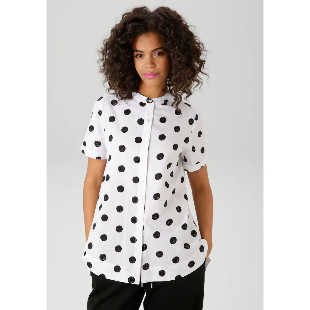 Aniston CASUAL Longbluse mit coolen Punkten bedruckt - NEUE KOLLEKTION