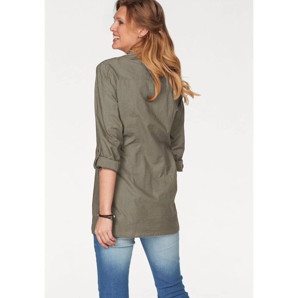 Aniston CASUAL Longbluse Mit Dekorativer Biesenverarbeitung