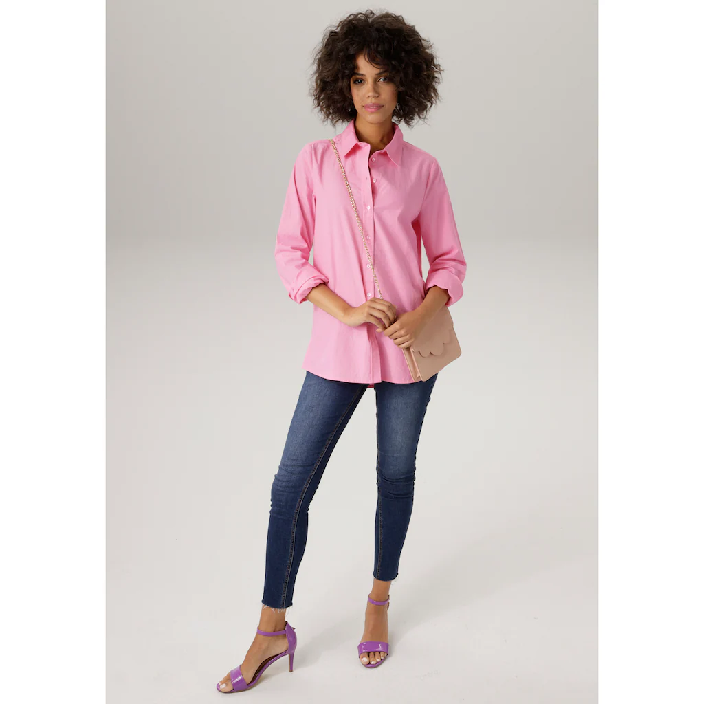 Aniston CASUAL Longbluse Mit Kurzen Seitenschlitzen