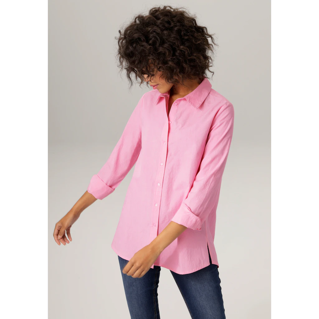 Aniston CASUAL Longbluse mit kurzen Seitenschlitzen