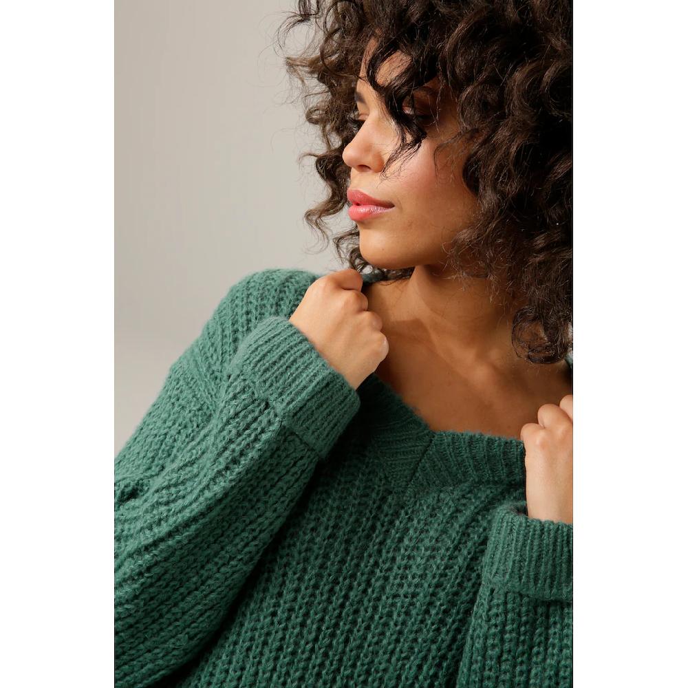 Aniston CASUAL Longpullover Mit Fixierten Umschlag An Den Langen Ärmeln