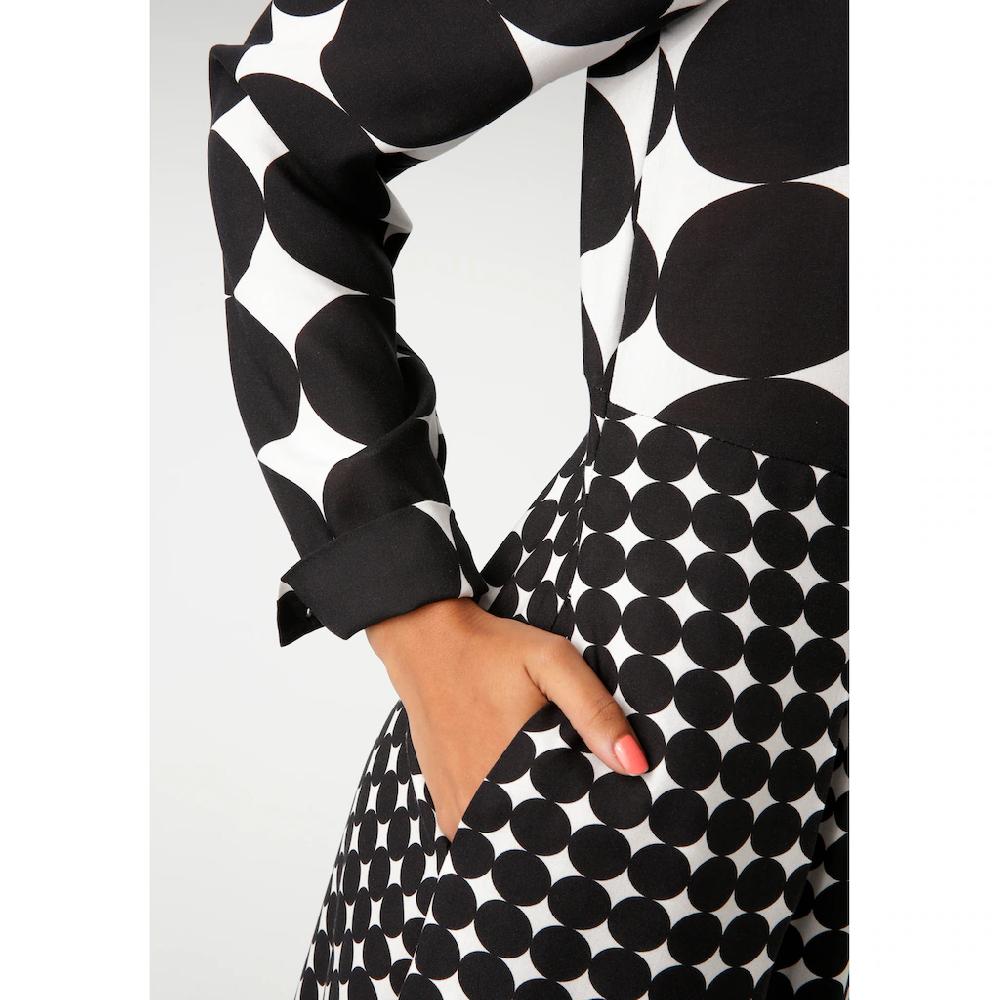 Aniston CASUAL Maxikleid Im Mustermix Aus Großen Und Kleinen Kreisen - NEUE KOLLEKTION
