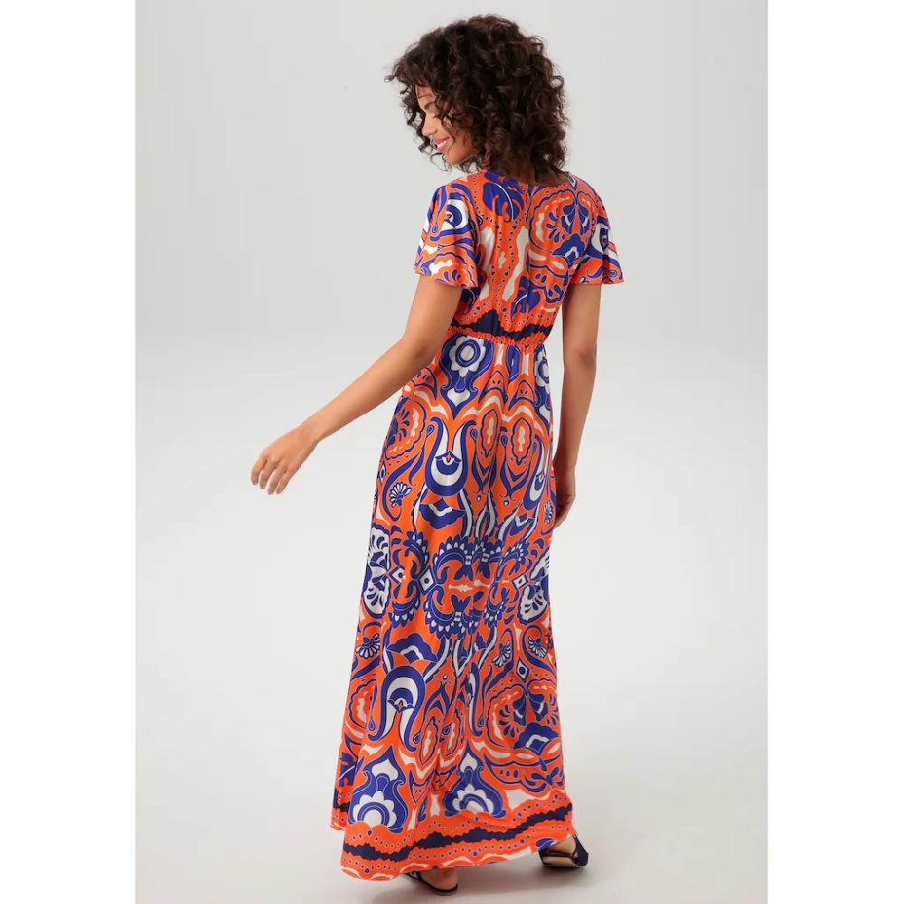 Aniston CASUAL Maxikleid Mit Extravagantem Großflächigem Druck - NEUE KOLLEKTION