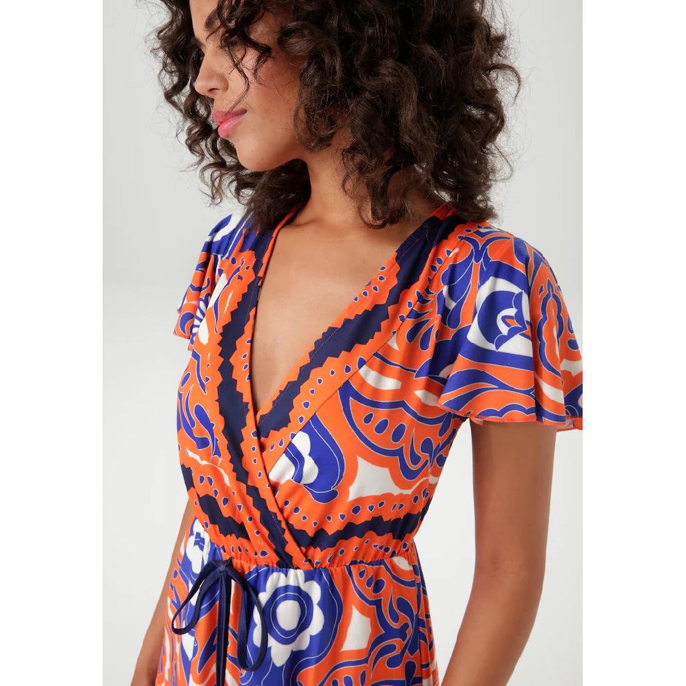 Aniston CASUAL Maxikleid Mit Extravagantem Großflächigem Druck - NEUE KOLLEKTION