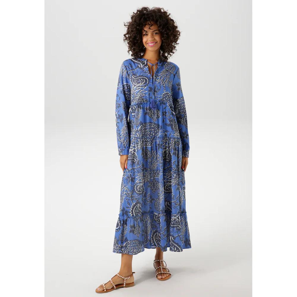 Aniston CASUAL Maxikleid mit extravagantem großflächigen Druck - NEUE KOLLEKTION