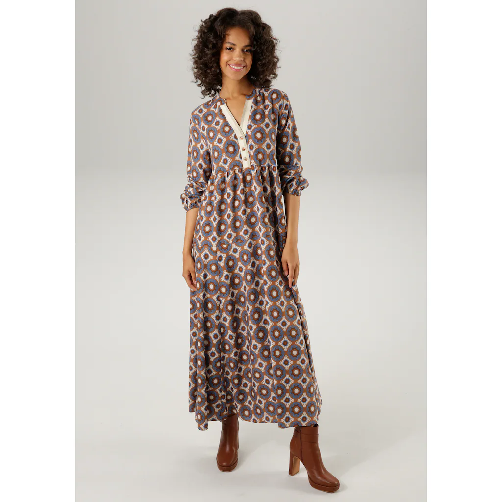 Aniston CASUAL Maxikleid Mit Fantasievollem Mandala-Druck