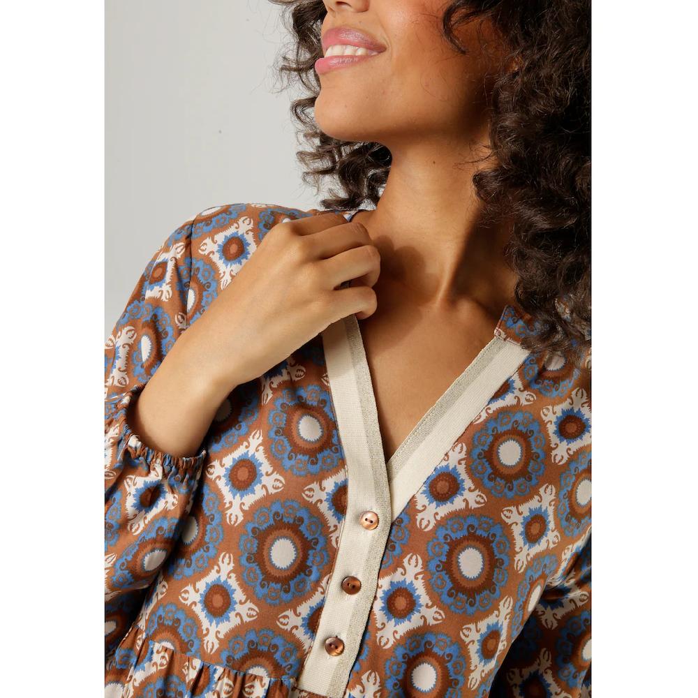 Aniston CASUAL Maxikleid Mit Fantasievollem Mandala-Druck