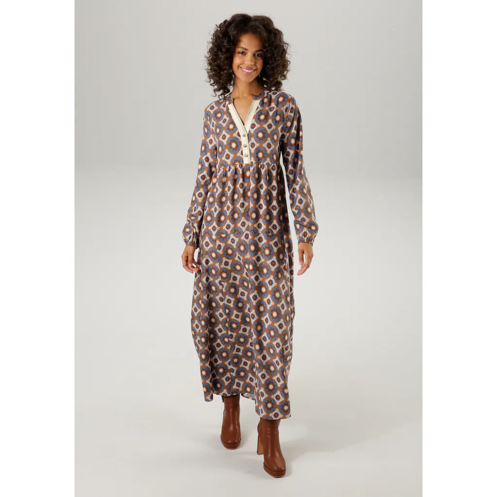 Aniston CASUAL Maxikleid mit fantasievollem Mandala-Druck