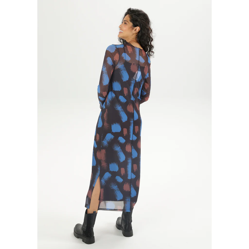 Aniston CASUAL Maxikleid (mit Jersey-Unterkleid) Mit Farbharmonischem Grafischen Druck