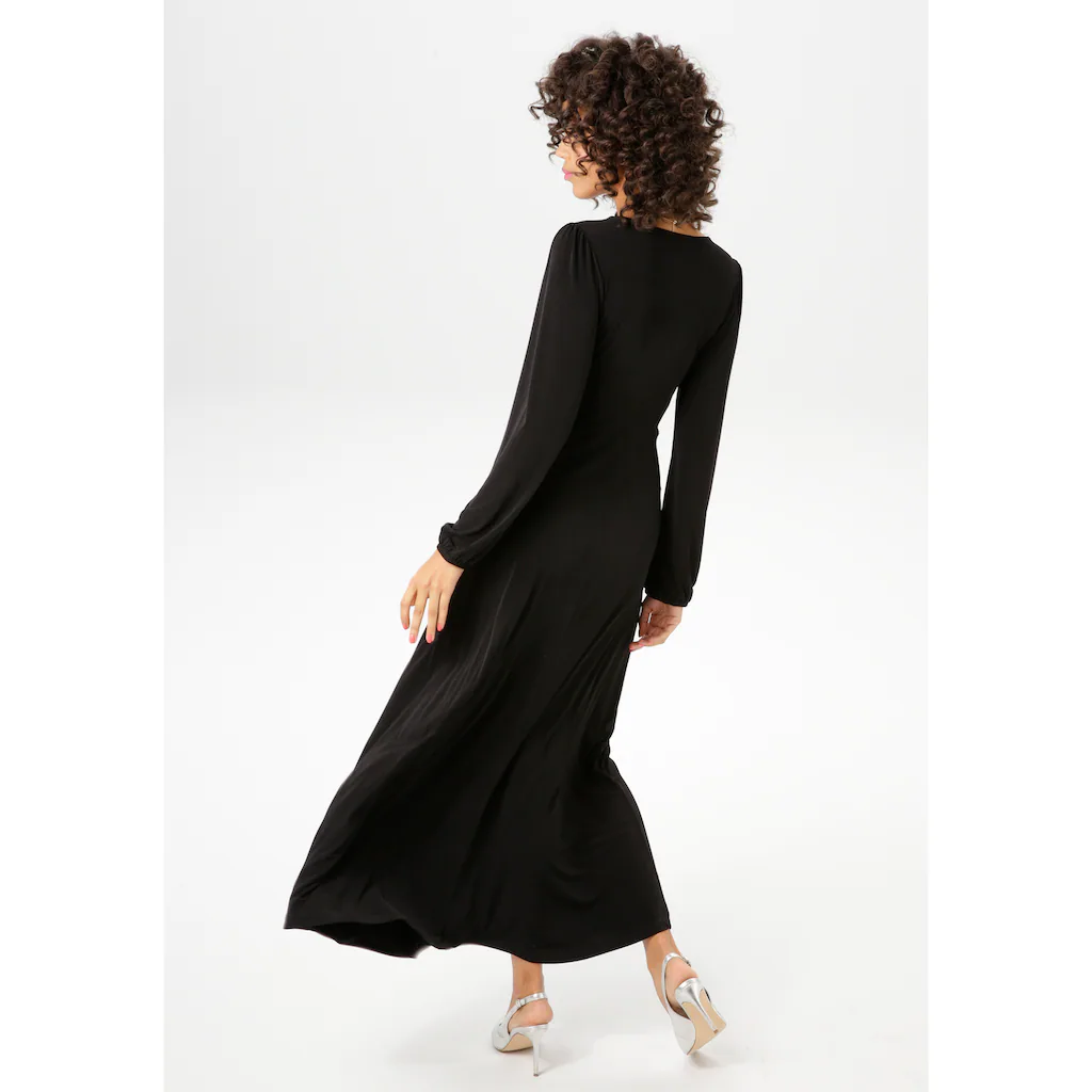 Aniston CASUAL Maxikleid Mit Raffiniertem Knoten Am Dekolleté - NEUE KOLLEKTION
