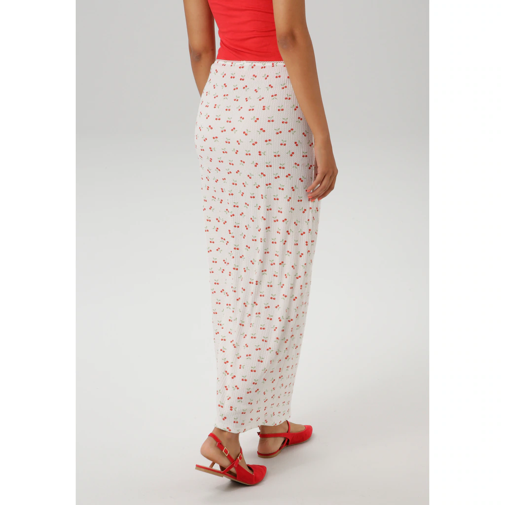 Aniston CASUAL Maxirock Allover Mit Kirschen Bedruckt - NEUE KOLLEKTION